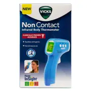 Vicks Non-Contact Infrared Body Digital Baby/Infant Thermometer 4.4x14cm Blue
