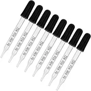 OKUMEYR 20pcs Glass Pipette Dropper with Scale Line Straight Head Design for Accurate Liquid Measurement Laboratories Chemistry Liquids and Fragrances