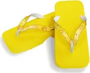 Hajime(一歩) [One Step] [Hajime] Geta Geta Clogs, Soft and Water Resistant, Made of Sponge, 10.6 inches (27 cm), YL/Fireworks x Yellow, Fireworks x Yellow (Hanabi x Yellow/27), Hannabi × Yellow, 27.0 cm