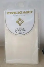 Zweigart 18 Count Cotton/Rayon 18x17" Cross Stitch Fabric Damask Aida Ivory NEW