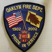 Oaklyn Fire Department 183 Patch New Jersey NJ