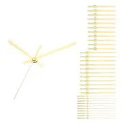 Clock Hands Kit, 12 Set Aluminum Wall Clock Hands Parts Replacement , Gold, A14