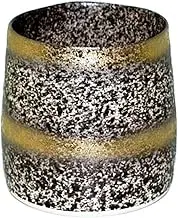 CtoC Japan Shochu Big Cup, Multi, φ3.1 x 3.5 inches (8 x 9 cm), 13.5 fl oz (400 cc), Rongka (Gold) Pottery Kiln Arita Ware Made in Japan