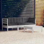 4 Piece Garden Lounge Set with Anthracite Cushions Pinewood vidaXL