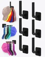 Hat Rack for Hat Storage (6-Pack), Multi-purpose Hat Organizer, Strong Adhesi...