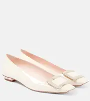 [Roger Vivier] Roger Vivier Belle Vivier 25 patent leather ballet flats AU 9 white