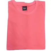 Mens Plain T Shirt 100% COTTON Loose Baggy Fit Blank Tee Top Basic T-Shirt Pink (Salmon) / S