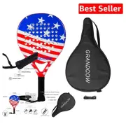 Premium Carbon Fiber Pop Tennis Paddle with Non-Slip Grip and Accessories