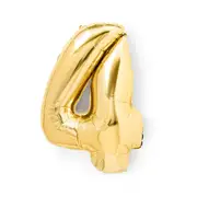 Gold Look Giant Number 4 Foil Balloon
