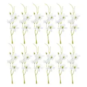 12Pcs Artificial Orchid Flower for Floating Candle Centerpieces White