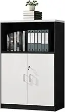 Filing Cabinet File Cabinet, Wood Lateral Filing Cabinet with Door, Printer Stand with Open Storage Shelves for Home Office File Storage Cabinets (Color : White Door)