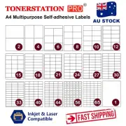 A4 Paper Sticker Office Mailing Labels Address Laser Inkjet Print Multi Size