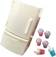 HONITANO Miniature Kitchen Toy Refrigerator Plastic Mini Fridge for Boys and Girls Playroom Decor