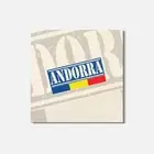 Andorra Grunge Travel 4'' X 4'' Square Wooden Coaster