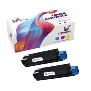 OKI Data Compatible Toner Cartridge for 44917601 MB491 MFP MB491+ Black 2 Pack