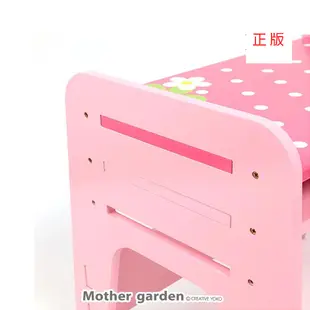 日本Mother Garden-木製家具【書桌椅組】兒童書桌 讀書桌 學習桌 可愛水果圖案花樣造型 矮桌矮凳 居家臥室