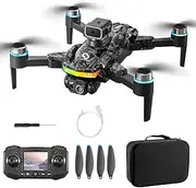 B-Qtech Remote with Screen Drone with Camera for Adult, 4k RC Drone with Flashing Lights,Smart Obstacle Avoidance FPV for Beginners with 8G Flashdrive and Card Reader