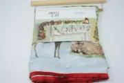 Jingles & Joy Christmas Mantel Scarf 24 x 58 Woodland Deer Beaded Sequin