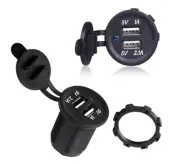 1x USB Charger 12V 24V for Car Camper Caravan Bus Van LKW Dual USB port