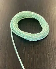MINT GREEN - WHITE 3MM Twist Cord 2-PLY Trim Polyester (4 YARDS)