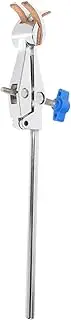 VILLFUL Iron Prong Laboratory Clamp with Cork Lined Prongs Adjustable for Multi Flask Necks Versatile Lab Equipment for Experiments and Production Operations