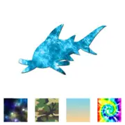 Hammerhead Shark Grouper - Decal Sticker - Multiple Patterns & Sizes - ebn2385