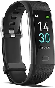 Fitness Bracelet Tracker with Heart Rate Monitor Blood Pressure Fitness Watch Waterproof IP68 16 Sports Modes Pedometer Calorie Counter Heart Rate Monitor Activity Tracker Women Men Children