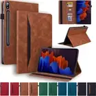For Samsung Galaxy Tab S4 S5e S6 S7 FE Plus S8 Ultra PU Leather Stand Case Cover