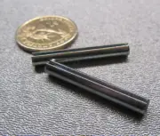 Zinc Plate Steel Slotted Roll Spring Pin, 3/16" Dia x 1 3/8" Length, 100 pcs