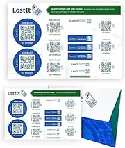 Smart QR Code Stickers, Attach to Any Personal Items for Lost and Found, Use with LostIt Tag App Available in Play and App Stores