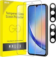 [JETech] Screen Protector for Samsung Galaxy A34 5G 6.6-Inch with Camera Lens Protector, 9H Tempered Glass Film, HD Clear, 2-Pack Each