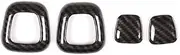 for Mercedes Benz A B GLE GLS Class W177 W247 W167 X167 Seat Accessories Interior Headrest Button Cover Chrome Trim Decoration(Carbon Fiber)