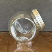 JAR MEDIUM 4" HERB-SPICE-STASH-CRAFT CLEAR GLASS JAR - SCREW OFF ALUMINUM LID