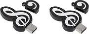 Binxind 2X USB 2.0 Stick Cute Cartoon Memory Stick Music Notes Symbol USB 2.0 Memory External USB Flash Drive Memory Stick 16GB