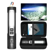 BIKIGHT Rechargeable Flashlights Super Bright Small Pocket Magnetic Flashlight, 8 Modes LED Tactical Flash Light, Dual B