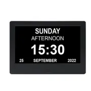 OZNALA LED Dementia 7" Digital Calendar Day Clock Large Time Day/Week/Month/Year