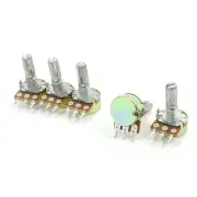 5pcs 250K ohm 3 Pins Pots 6mm Split Shaft Single Turn Potentiometers