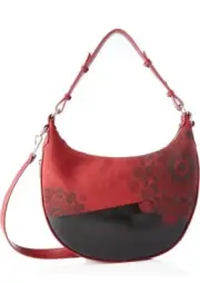 Desigual Purse Bag Nwt Siberia Tote Clutch printed suede crossbody leather tote