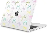 Mektron Compatible with M4 MacBook Air 15 inch Case 2025 A3241 2024 2023 M3 A3114 A2941 M2 Liquid Retina Display Touch ID, Plastic Hard Case & Keyboard Skin & Screen Protector - Clear Colorful Bows