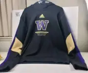 Adidas University of Washington pull-over Hoodie NWT
