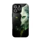Black White Cat Night Stars - Phone Cover Case for iPhone | Galaxy | Pixel