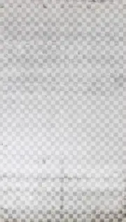 Silver/ Ivory Checked Modern Oriental 5x8 Area Rug Handmade Wool Foyer Carpet