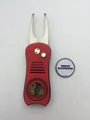 Chicago Blackhawks Switchblade Divot Tool, BONUS Marker, NEW
