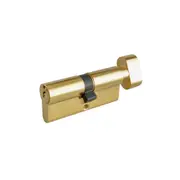 ASEC 6-Pin Euro Key & Turn Cylinder 120mm Key to Differ Polished Brass AS10880