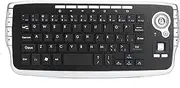 E30 2.4GHz Wireless Keyboard with Trackball Mouse Scroll Wheel Remote Control for Android TV Box Smart TV PC Notebook Silver VCXN