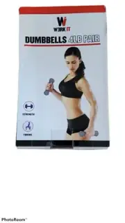 New 4 Lb Pair Hand Weights Gray Werk It Exercise Dumbbells