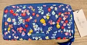 $65 NWT Vera Bradley ACCORDION WALLET Scattered Wildflowers BILLFOLD Zip Around!