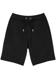Ami Paris Logo-embroidered Stretch-cotton Shorts - Black - L L