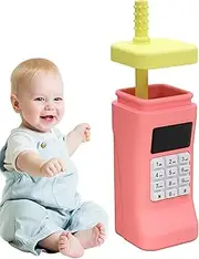 Straw Sippy Cup | Silicone Baby Water Cup Mobile Phone Shape Toddler Cups - Spill Proof Baby Water Bottle, Portable Baby Training Cup for Kids, Family, Friends