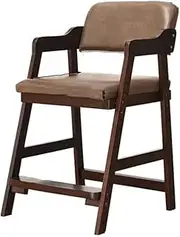 Stable Solid Wood Dining Chair with Adjustable Backrest and Footrest，Home Study Desk Chair，Stain-Resistant and Easy to Care Office Chair Mobile